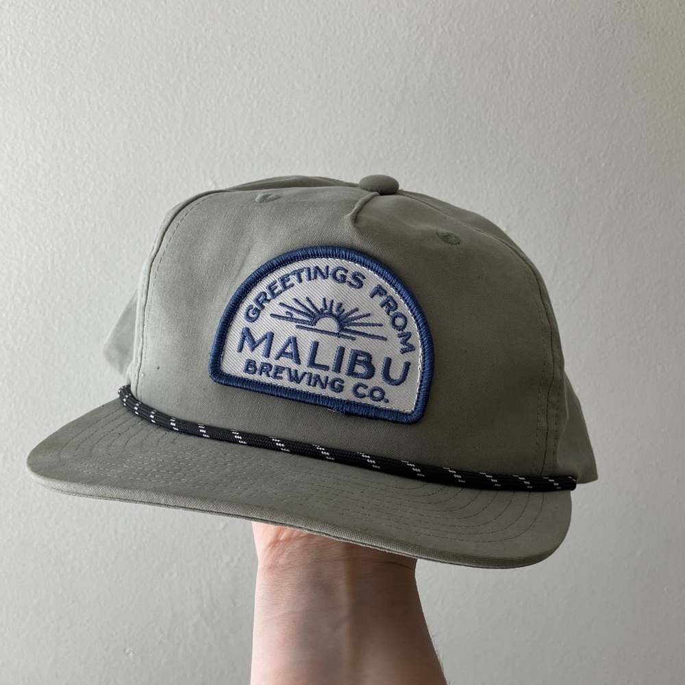 Malibu Brewing Company Snapback Hat in Sage Green